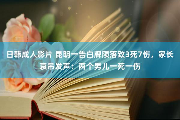 日韩成人影片 昆明一告白牌陨落致3死7伤，家长哀吊发声：两个男儿一死一伤