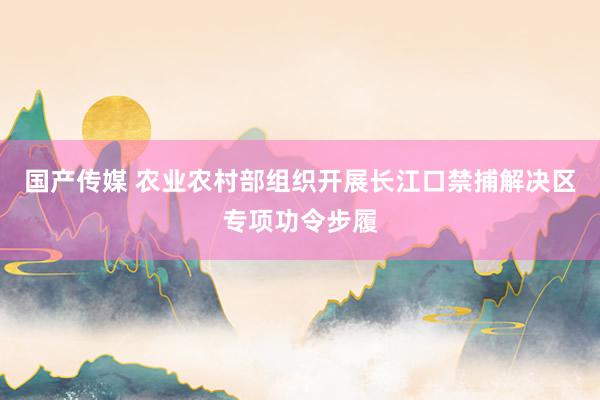 国产传媒 农业农村部组织开展长江口禁捕解决区专项功令步履