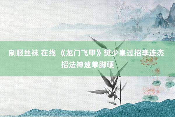 制服丝袜 在线 《龙门飞甲》樊少皇过招李连杰 招法神速拳脚硬