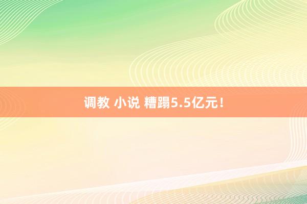 调教 小说 糟蹋5.5亿元！